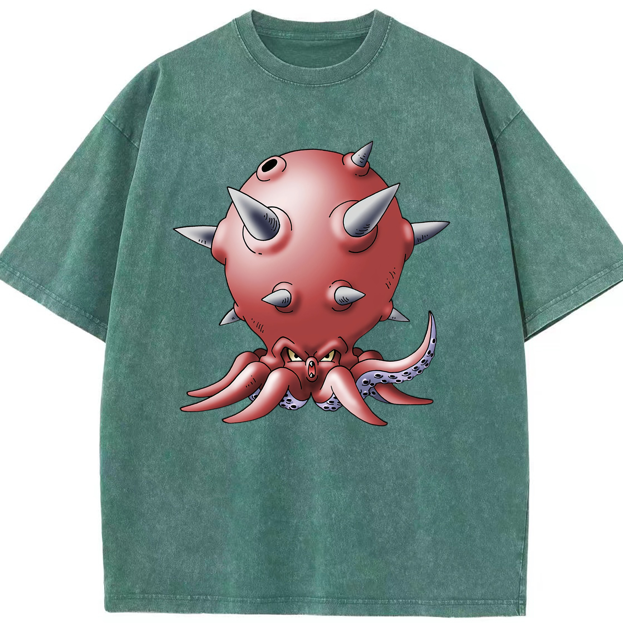 （画像用） ドラゴンクエスト Doragon Kuesuto Dragon Quest 綿100% ヴィンテージ風 半袖Tシャツ（フロントプリント）